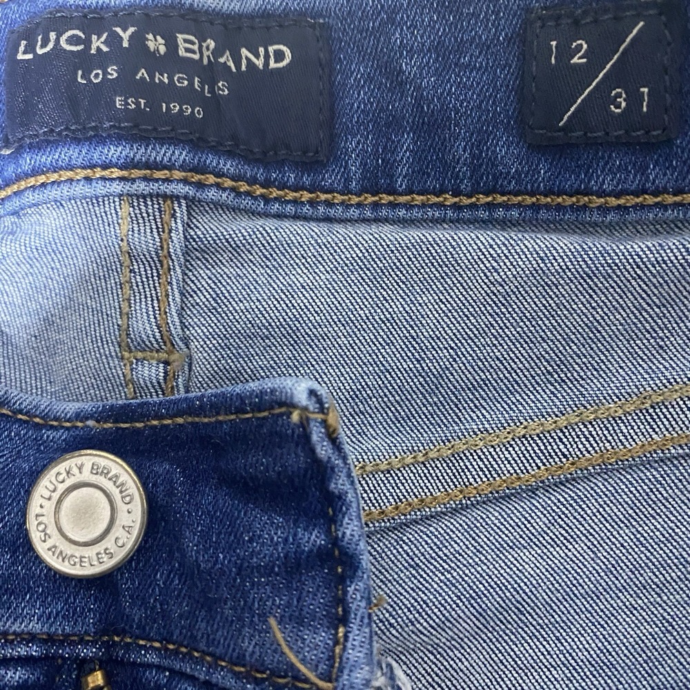 Lucky Brand Jeans Womens 12 31 Medium Wash Mid Rise Ava Crop Stretch Ankle - Picture 8 of 9
